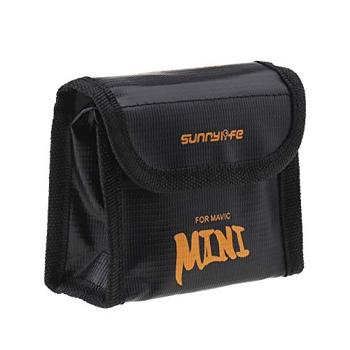 Micro Traders Battery Safe Bag Storage Sack Pouch Fireproof Explosion-Proof Charge Protective Guard for 3Pc Li-po Battery Protection Compatible with DJI Mavic Mini