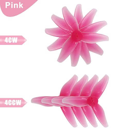 RC Propeller Gemfan 2023 2 Inch 3-Blade Propeller for RC FPV(Gray, Pink) - color: Gray + Pink