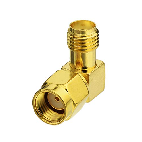 Bingfu RP-SMA Male to SMA Female Right Angle Antenna Connector Adapter 2PCS