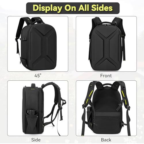 TORIBIO Large Hardshell Camera Backpack DSLR/SLR/Mirrorless Photography Bag - color: Black
