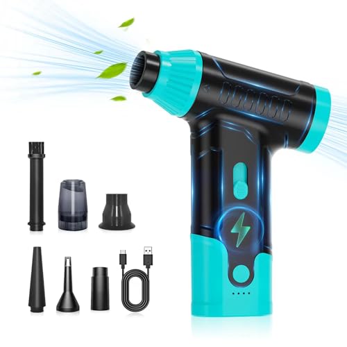 Compressed Air Duster Keyboard Cleaner, Electric Air Blower Cleaning Kit - color: Green