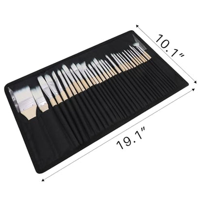 Artecho Gesso 64oz / 1.89L & 32 PCS Paint Brushes for Acrylic Painting