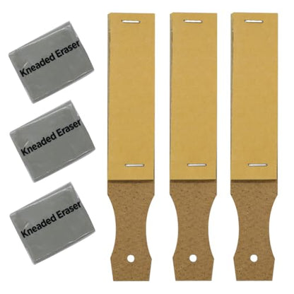 3PCS Sandpaper Pencil Sharpeners with Kneaded Eraser for Artists