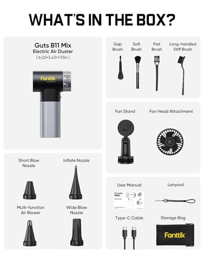 Fanttik Gust B11 Mix 2-in-1 Electric Air Duster & Portable Fan, Multi-Use