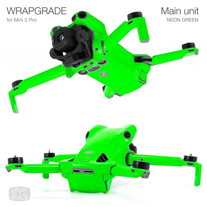 WRAPGRADE Skin Stickers Compatible with DJI Mini 5 Pro (Neon Green) - color: Neon Green