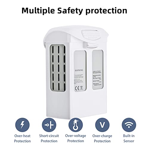 Phantom 4 Battery 2 Pack, 5870mAh 15.2V Intelligent Flight Drone Replacement Battery for DJI Phantom 4/4 Advanced/4 Pro/ 4 Pro V2.0/4 RTK - size: 2 Pack