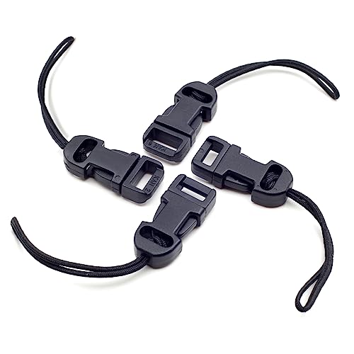 Padwa Lifestyle 4 Pcs Black Quick Release Camera Strap QD Loops Connector Adapter - Camera Quick Release Clip Compatible for All Compact Digital Cameras,Binoculars, Drone Remote Control and USB Stick - color: Black / 4 Pcs Quick Release Clip, size: 4 Pcs