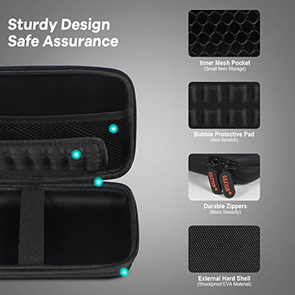 Shockproof Hard Shell Carrying Case, Large Capacity Storage Pouch Bag - color: Z Black and Deep Purple