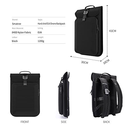 Smatree Waterproof Carrying Backpack for DJI Mini 4 Pro/3 Pro - color: Black/DJI Mini 4 Pro/3 Pro