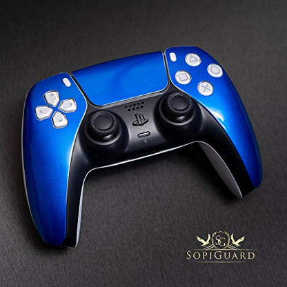 SopiGuard Skin for DJI Mavic Air 2s Precision Vinyl Sticker Full Drone Set + Controller + 3 Battery Skins (Gloss Fire Blue) - color: Gloss Fire Blue