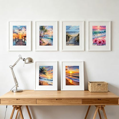 6 Pack 5D Diamond Painting Kits for Adults Beginner,Beach Diamond Art Set - color: 6PCS KM982-KM987-1