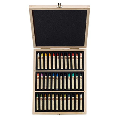 SENNELIER Oil French Pastel for Professional Artists, Wooden Box Set of 36