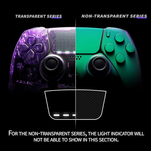 eXtremeRate Full Set Shell with Buttons Touchpad Compatible with ps5 Edge Controller, Chameleon Green Purple Replacement Decorative Trim Shell Front Back Plates Compatible with ps5 Edge Controller - color: Chameleon Green Purple