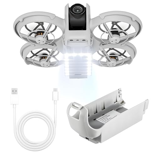 Neo Night Light Landing Gear - Battery Protector for DJI Neo Accessories LED Light Landing Legs Battery Protectors 2 in 1 Kit