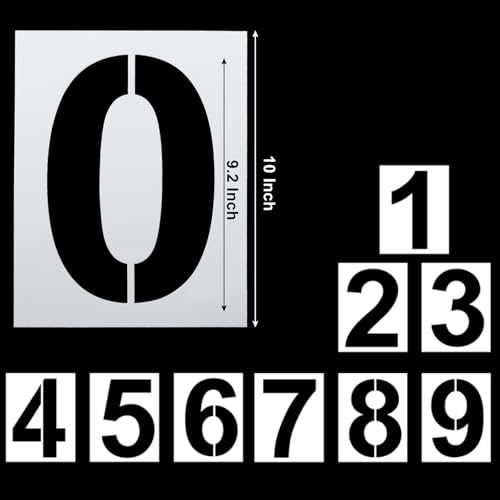 Hitefu 10 Inch Reusable Plastic Number Stencils - size: 10 Inch