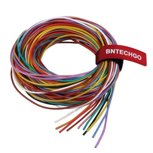 BNTECHGO 20 AWG Silicone Wire Kit 10 Color Each 5ft Stranded Tinned Copper - size: 10 colors each 5ft, style: 20 silicone wire
