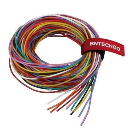 BNTECHGO 20 AWG Silicone Wire Kit 10 Color Each 5ft Stranded Tinned Copper - size: 10 colors each 5ft, style: 20 silicone wire