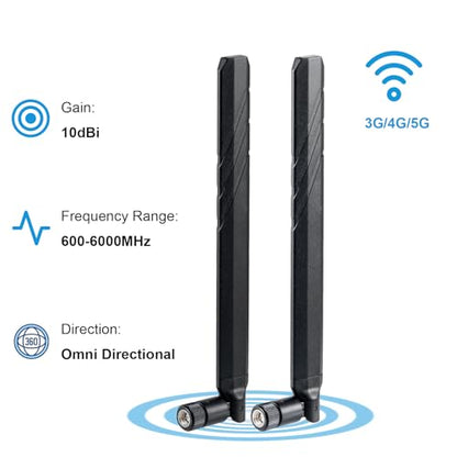 Cellular Trail Camera Replacement SMA Male Antenna Compatible with Spypoint LM2 Flex Flex-S Flex-M Flex-Dark Flex G-36 Moultrie Edge Spartan Covert 4G LTE Cellular Trail Camera, 2-Pack