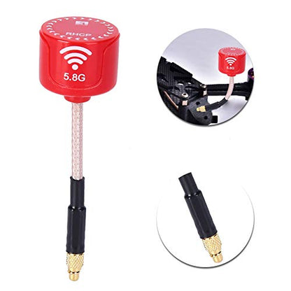 5.8Ghz 3dBi RHCP Antenna for FPV Racing Drone Red - size: MMCX Straight