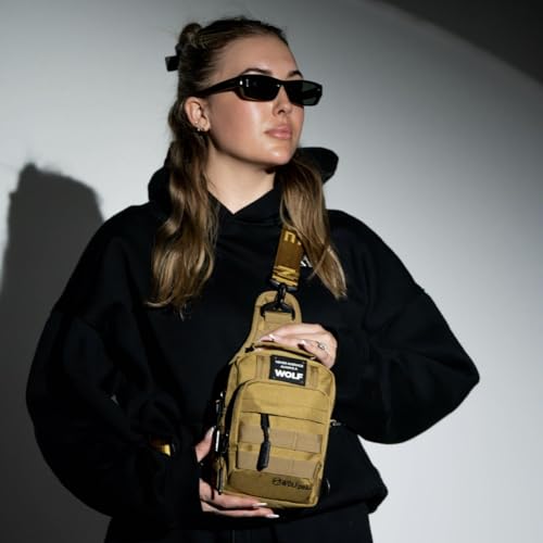 WOLFpak 4L Mini Tactical Sling Bag Crossbody - color: Khaki