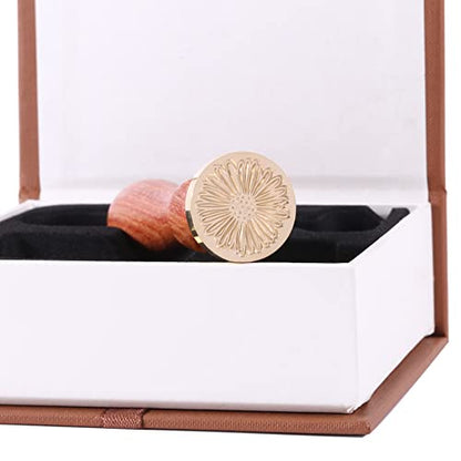 Yoption 6 Pcs Wax Seal Stamp Set, Botanical Eucalyptus Sealing Stamp Kit - color: Flower Set