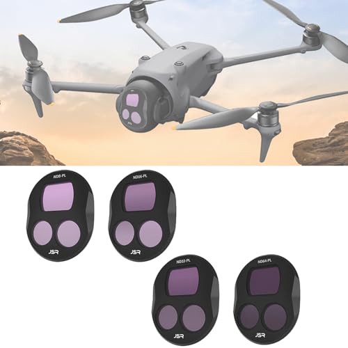 Lens Filte for DJI Mavic 4 Pro, Camera Protection Set Optical Glass External Multilayer Nano Coating Accessories (4Pcs(ND8PL+16+32+64)) - color: 4Pcs(ND8PL+16+32+64)