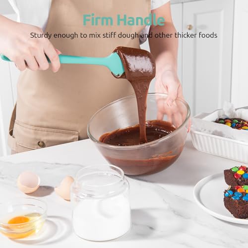 U-Taste 600ºF Heat Resistant Silicone Spatulas for Cooking, 4Pcs/Aqua Sky - color: AquaSky