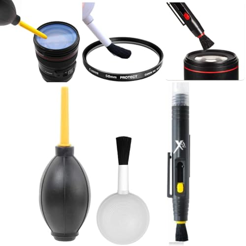 Camera Cleaning Kit with Camera Cleaning Pen Brush, Air Blaster Blower and Lens Brush Blower Brush Dust Cleaner for Lens, Camera, SLR, Telescope, Magnifying Glass, Phone - size: Basic Kit