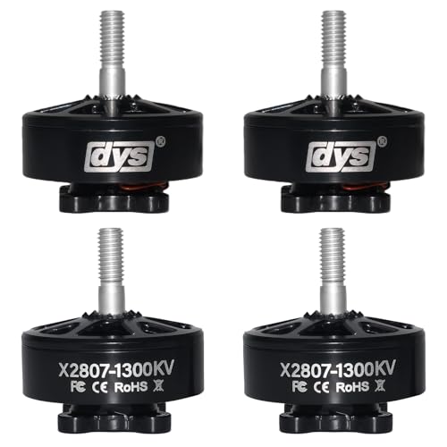 DYS 4pcs X2807 1300KV 1700KV FPV Brushless Motor,6S Drone Motor for 7,8Inch FPV Drone Frame Racing Quadcopter Motor Multirotor Drone Motors (X2807 1300KV 4PCS)