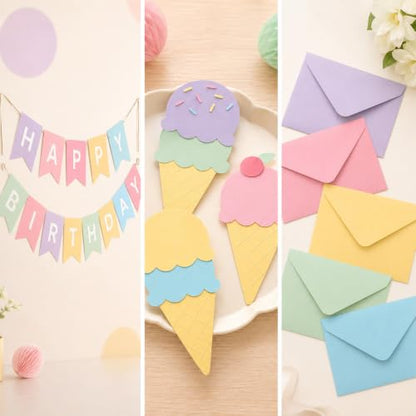 100 Sheets Pastel Construction Paper Assorted Color Pastel Cardstock Thick