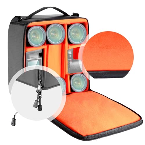 NEEWER® Flexible Partition Camera Padded Bag Insert Protection Handbag for SLR DSLR Mirrorless Cameras and Lenses,Flash Light,Radio Trigger,Battery and Charger,Cables and Other Camera Accessories - style: Nb-pt