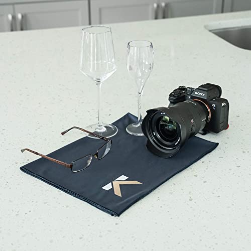 KLOVEO Wine Glass Polishing Cloths - Lint-Free Microfiber - 20x27 Inch