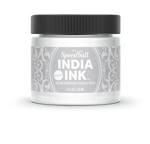Speedball India Ink, Satin White, 1-Ounce - color: Satin White, size: 1 fl oz