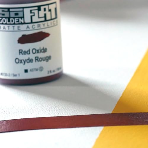 GOLDEN SoFlat Matte Acrylics, Red Oxide, 2 fl. oz. Jar - color: Red Oxide, size: 2 Fl Oz (Pack of 1)