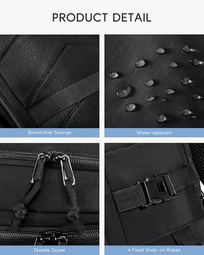 40x30x20 cm Travel Bag Personal Item Ryanair Approved Backpack - color: Black