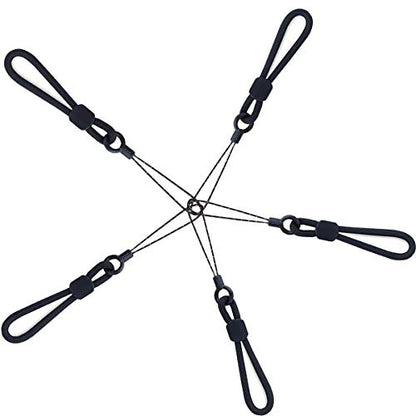 YOUOWO 5Pack Short Rope Small Black Lanyard,Ring Lanyards Finger Strap - color: 5 Black Lanyard Finger