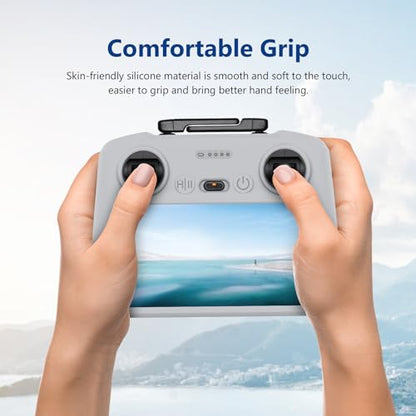 Reflex Camera Silicone Cover for DJI RC 2 Remote Control - Shockproof Protective Case for DJI Mavic Air 3, Lightweight & Durable. (Grey) - color: Grey