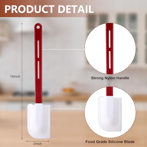 Norme 8 Pcs Commercial Rubber Spatula Heat Resistant, 14 Inch - size: 14 Inch