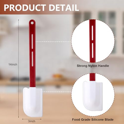 Norme 8 Pcs Commercial Rubber Spatula Heat Resistant, 14 Inch - size: 14 Inch