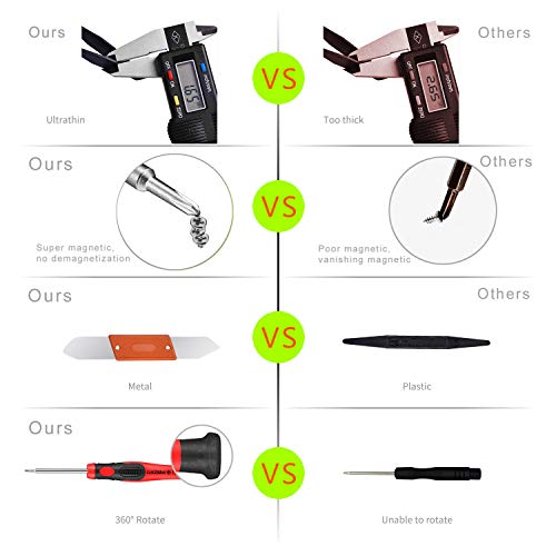 25pcs Electronics Repair Tool Kit, GangZhiBao Precision Screwdriver Set Magnetic for Fix Apple iPhone,Cell Phone,Smart Watch,Computer,PC,Tablet,iPad,Camera,Xbox,PS4 Pry Open Replace Screen Battery