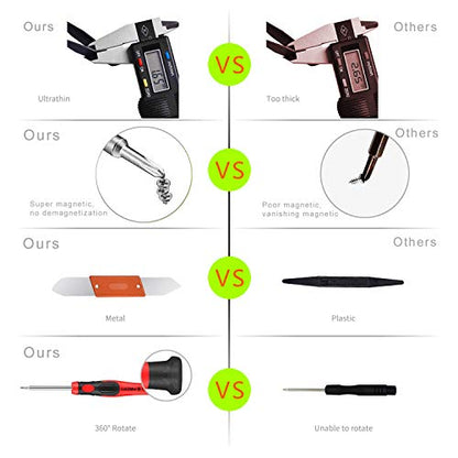 25pcs Electronics Repair Tool Kit, GangZhiBao Precision Screwdriver Set Magnetic for Fix Apple iPhone,Cell Phone,Smart Watch,Computer,PC,Tablet,iPad,Camera,Xbox,PS4 Pry Open Replace Screen Battery