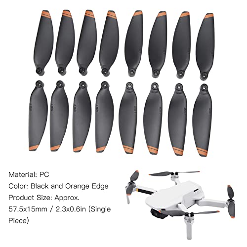 16PCS Drone Propeller Blades Props Replacement, 2.3x0.6in, Low Noise Blades, with 24 Screws 2 Screwdrivers, Stable
