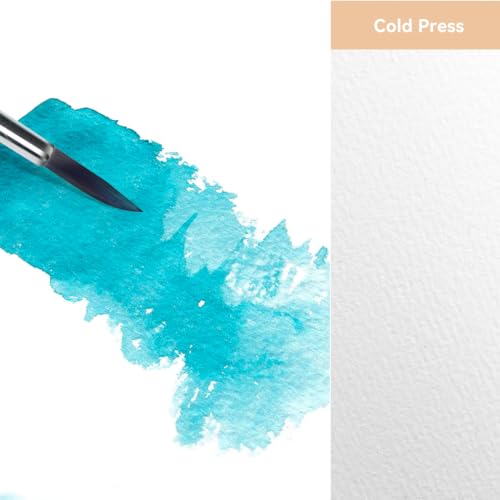 Lightwish Watercolor Journal, 100% Cotton Acid-Free Cold Press 300gsm/140lb - color: Brown, size: 7.6*5.1 Inches