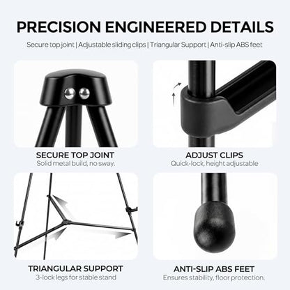 Nicpro 3 Pack 63 Inches Easel Stand for Sign, Black, with Carry Bags