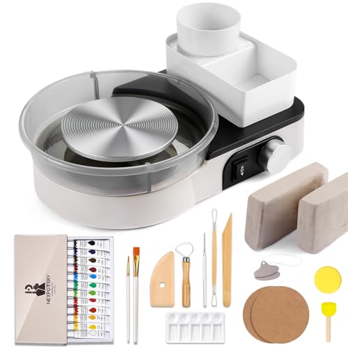 Catcrafter Pottery Wheel for Kids Teens Adults Beginners - Grey Pottery Kit - color: Grey
