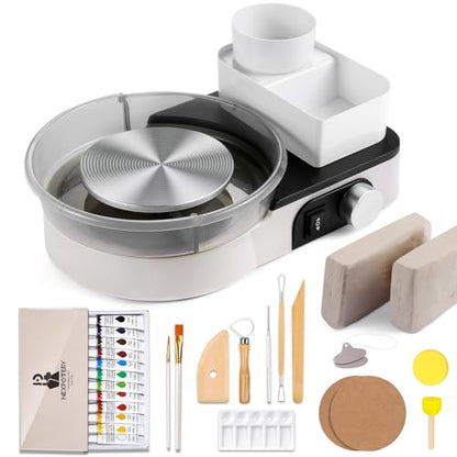 Catcrafter Pottery Wheel for Kids Teens Adults Beginners - Grey Pottery Kit - color: Grey