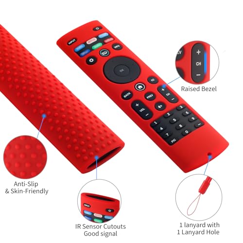 Silicone Remote Control Cover for Vizio XRT140, Protective Case for Vizio Smart TV Remote with Lanyard, Anti-Slip (Glowgreen) - color: Glowgreen