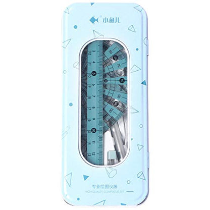 Adela 8 Pieces Student Math Geometry Tool Set Drawing Compass (05064Blue) - color: 05064blue