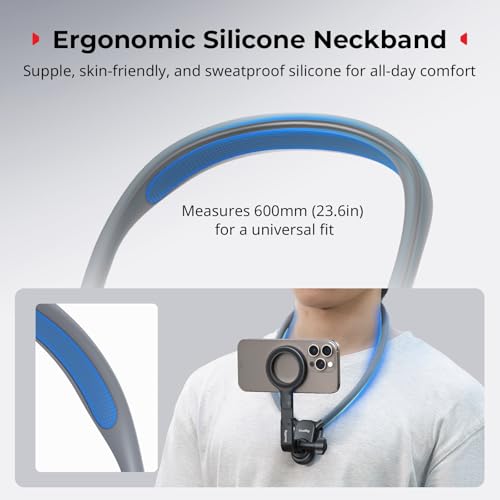 SMALLRIG Magnetic Phone Holder Action Camera Neck Mount with Chest Strap - style: for Phone & Action Camera