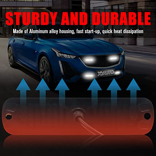 6LED Car Truck Emergency Beacon Warning Hazard Flash Strobe Light White/White 4-pack - color: White White